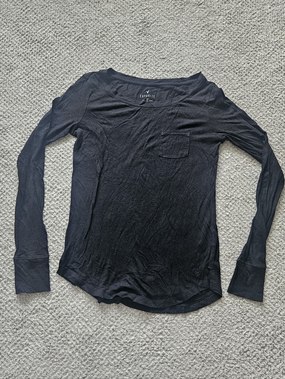 AMERICAN EAGLE Black Favourite T Long Sleeve XXS AE